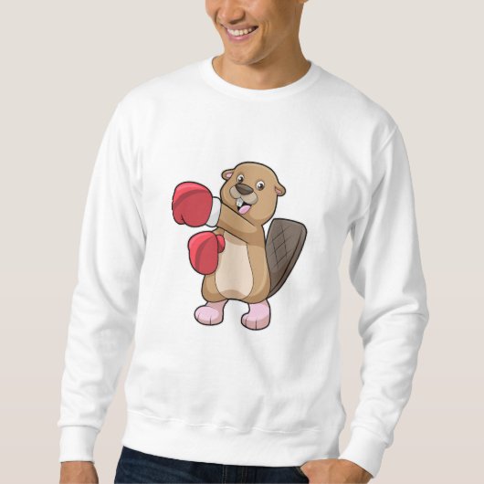 Sweatshirt Castor à la boxe avec gants de boxe (Devant)