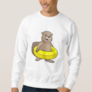 Sweatshirt Castor à la natation avec anneau de natation