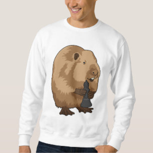 Sweatshirt Castor au jeu d'échecs avec pièce d'échecs Évêque