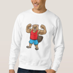 Sweatshirt Castor en Bodybuilder avec gros bras
