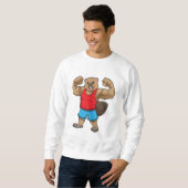 Sweatshirt Castor en Bodybuilder avec gros bras (Devant entier)
