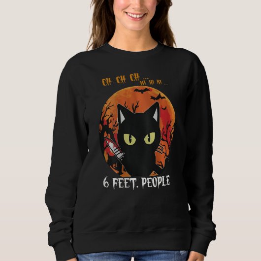 Sweatshirt Cat 6 Feet People Oh Oh Oh Scary Halloween Costume (Devant)