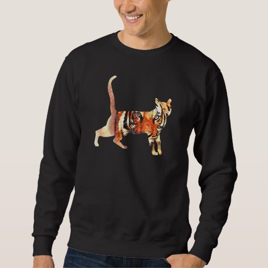 Sweatshirt Cat and tiger cats (Devant)