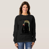 Sweatshirt Cat and wine make everything fine (Devant entier)