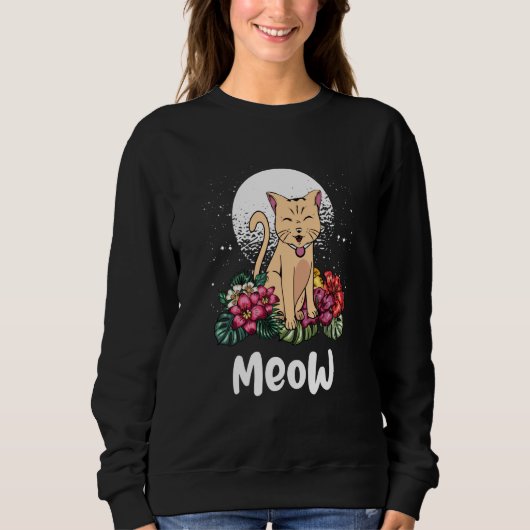 Sweatshirt Cat Animal Meme Kitten Animal Pun Cat Mom (Devant)