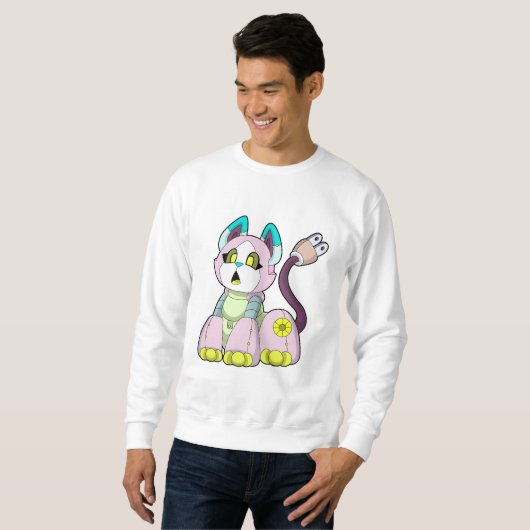 Sweatshirt Cat as robot (Devant entier)