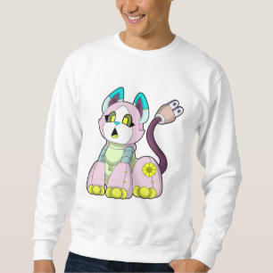 Sweatshirt Cat as robot