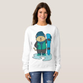 Sweatshirt Cat as Snowboarder (Devant entier)