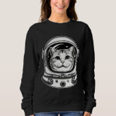 Sweatshirt Cat Astronaut With Helmet (Devant)