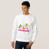 Sweatshirt Cat at Yoga Exercice d'étirement (Devant entier)