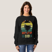 Sweatshirt Cat  Best Cat Dad Ever  Black Cat (Devant entier)