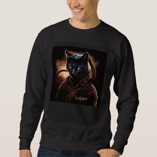 Sweatshirt Cat Biting Snow  1 (Devant)
