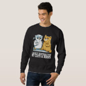 Sweatshirt Cat books  Cat bookworm  Cat book (Devant entier)