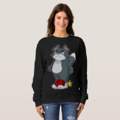 Sweatshirt Cat Bowling Bowling ball Sports (Devant entier)