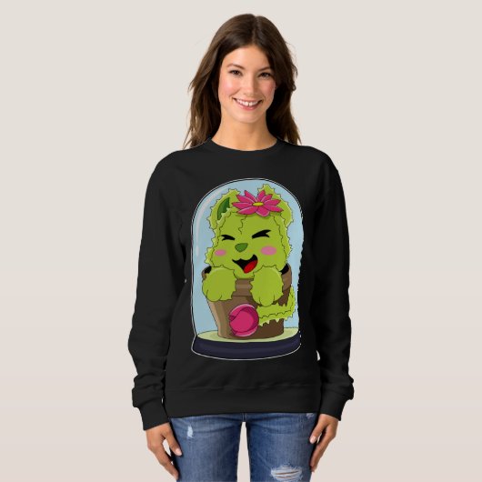 Sweatshirt Cat Cactus (Devant entier)