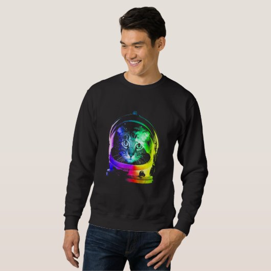 Sweatshirt Cat Chat Astronaut Essential (Devant entier)
