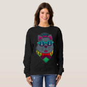 Sweatshirt Cat Chess pieces Chess Board game (Devant entier)