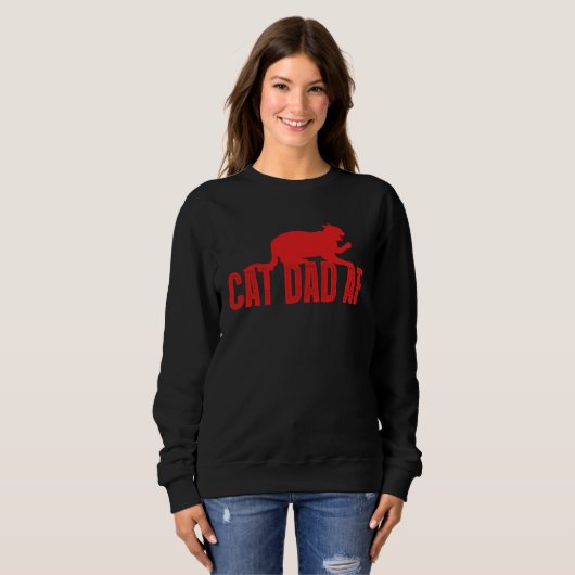 Sweatshirt Cat Dad Af Cat Daddy Kitten Kitty (Devant entier)
