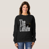 Sweatshirt Cat Dad The Catfather Crazy Black Cat Father Kitty (Devant entier)