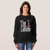 Sweatshirt Cat Dad The Catfather Crazy Mafia Cat Father Kitty (Devant entier)