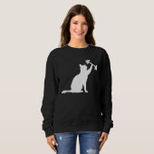 Sweatshirt Cat deadlift weightlifting cat powerlifting kitty (Devant entier)