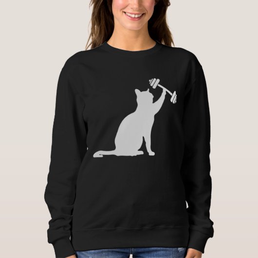 Sweatshirt Cat deadlift weightlifting cat powerlifting kitty (Devant)