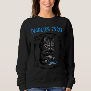 Sweatshirt Cat Diabétique Cycle de vie Diabétique Sensibilisa
