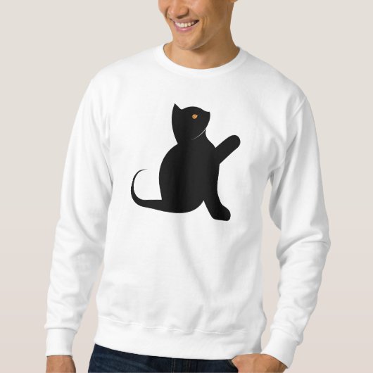 Sweatshirt Cat dit bonjour (Devant)