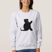 Sweatshirt Cat dit bonjour (Devant)