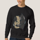 Sweatshirt cat dog hug pet store motif graphic design rando (Devant)