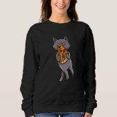 Sweatshirt Cat Eat Pizza   (Devant)