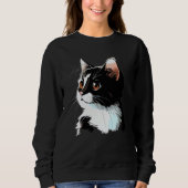 Sweatshirt Cat Face  Cat (Devant)