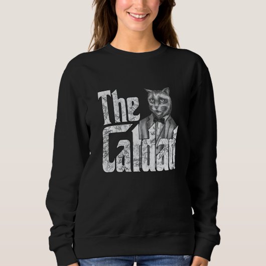 Sweatshirt Cat Father The Catfather Crazy Cat Dad Papa 1 (Devant)