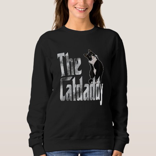 Sweatshirt Cat Father The Catfather Crazy Cat Dad Papa  4 (Devant)