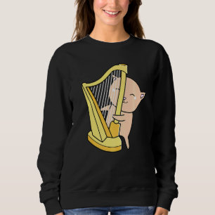 Sweatshirt Cat Feline Meow Harp Orchestra Concert Gig Rhythm