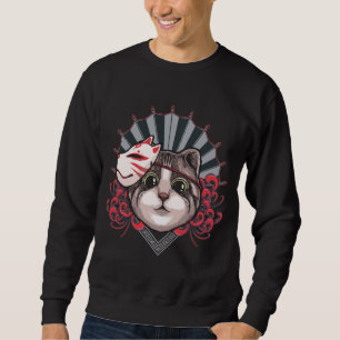 Sweatshirt Cat Geisha Masque japonais Culture Kitten