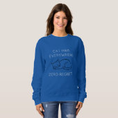 Sweatshirt Cat hair everywhere zero regrets (Devant entier)