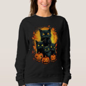 Sweatshirt Cat Horror Cute Halloween for Cat Kitty (Devant)