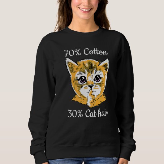 Sweatshirt Cat I 70 Cotton 30 Cat Hair I  Cat (Devant)