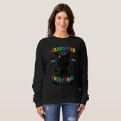 Sweatshirt Cat I Graduated It s Fine I m Fine Everything is F (Devant entier)