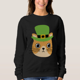 Sweatshirt Cat I St patrick s Day Ireland Party Irish Kitten