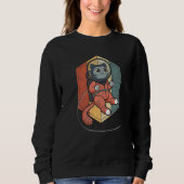 Sweatshirt Cat in Space Space Cat Nerdy  1 (Devant)
