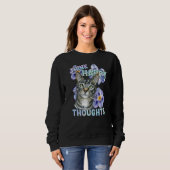 Sweatshirt Cat Kitten Hangover Saying Motivation Flowers Happ (Devant entier)