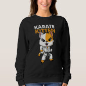 Sweatshirt Cat Kitten Karate (Devant)