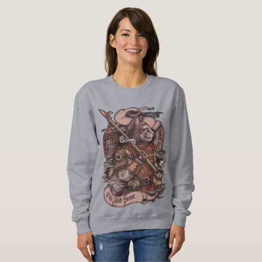 Sweatshirt Cat Knight vintage impression (Devant entier)