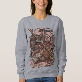 Sweatshirt Cat Knight vintage impression
