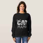 Sweatshirt Cat Mama Cat Maman (Devant entier)