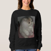 Sweatshirt cat mew meme (Devant)
