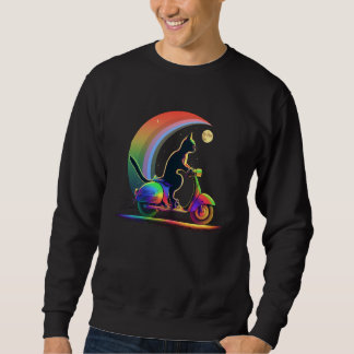 Sweatshirt Cat on scooter scooter  1