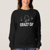 Sweatshirt Cat Owner Cat  Cat Crazy Cat (Devant)